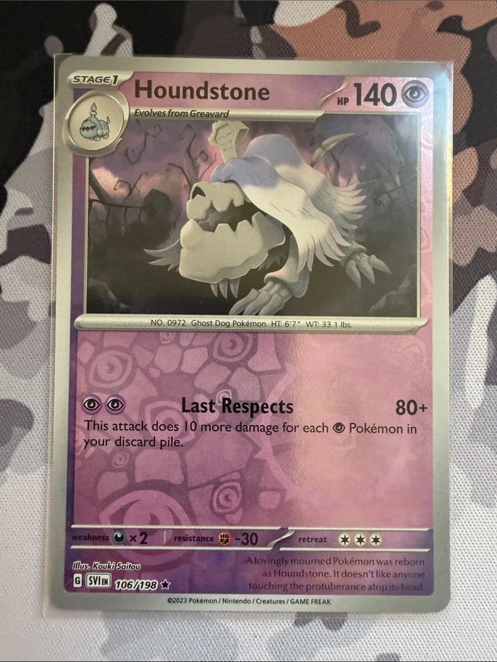 Greavard & Houndstone Evolution Lot | 5 Cards | Reverse Holo | Pokémon ✨5/$25✨